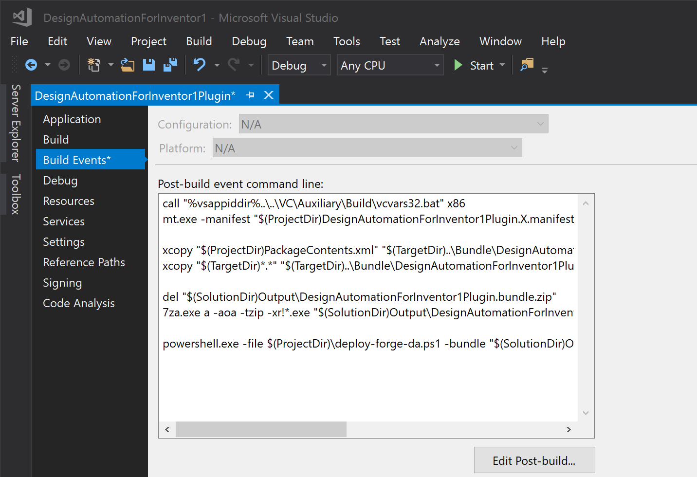 Deploying to Design Automation from Visual Studio